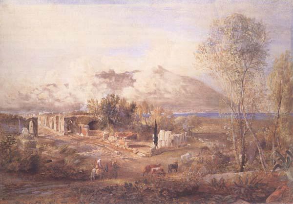 Samuel Palmer Street of Tombs,Pompeii Sweden oil painting art
